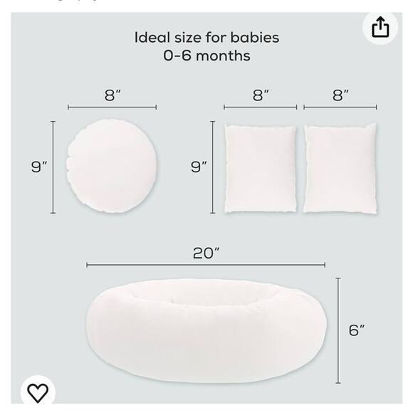 First Landings Newborn Pillow Posing Set 2 Pieces - Picture 3 of 7